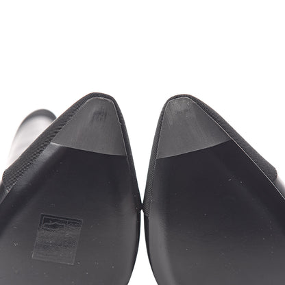 Chanel Lambskin Grosgrain Cap Toe Short Ankle Boots 38 Black 7 of 10