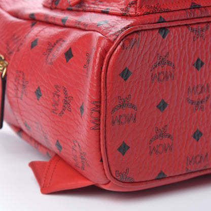 MCM Visetos Small Stark Backpack Red 10 of 12