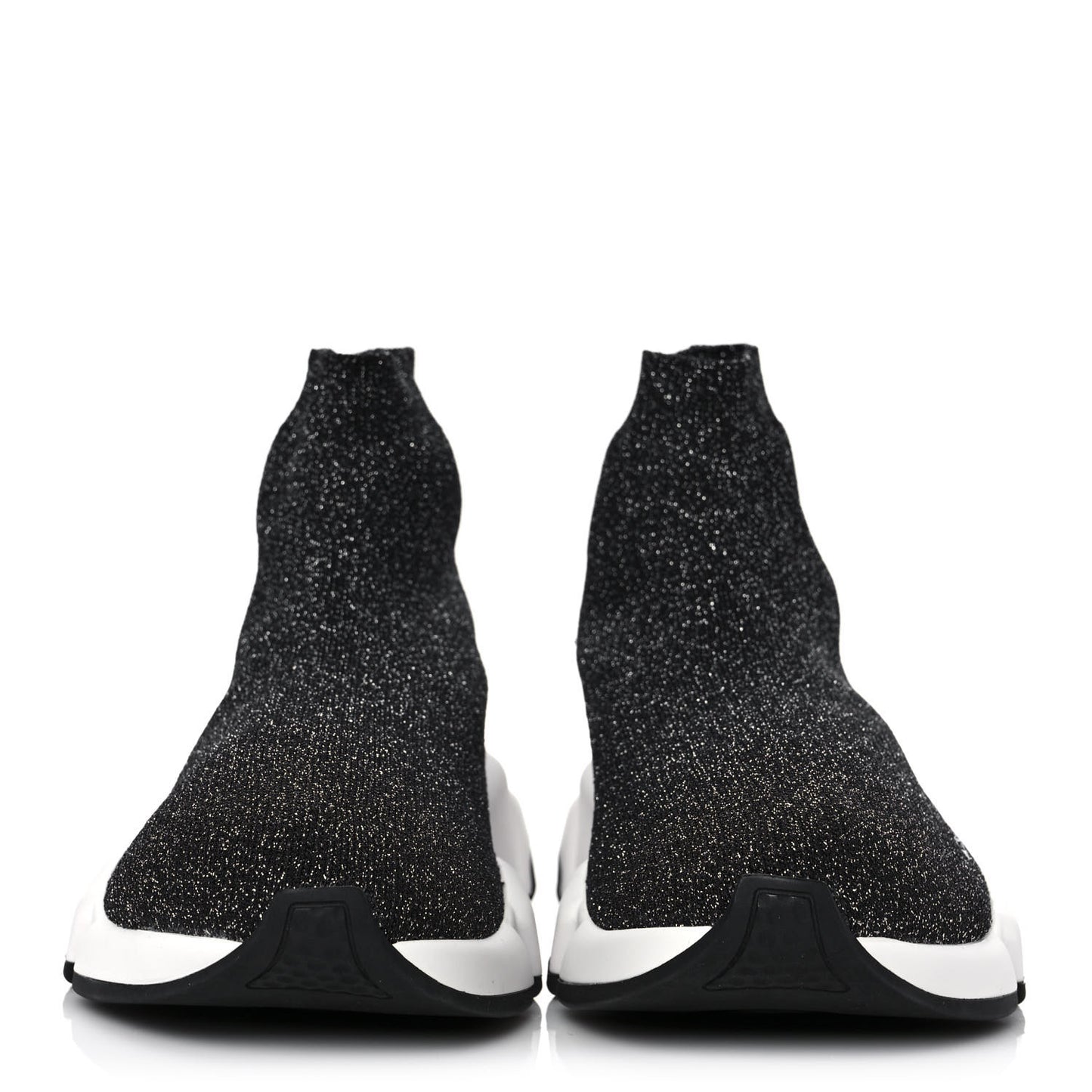 Knit Metal Womens Speed Sneakers 39 Black Gold