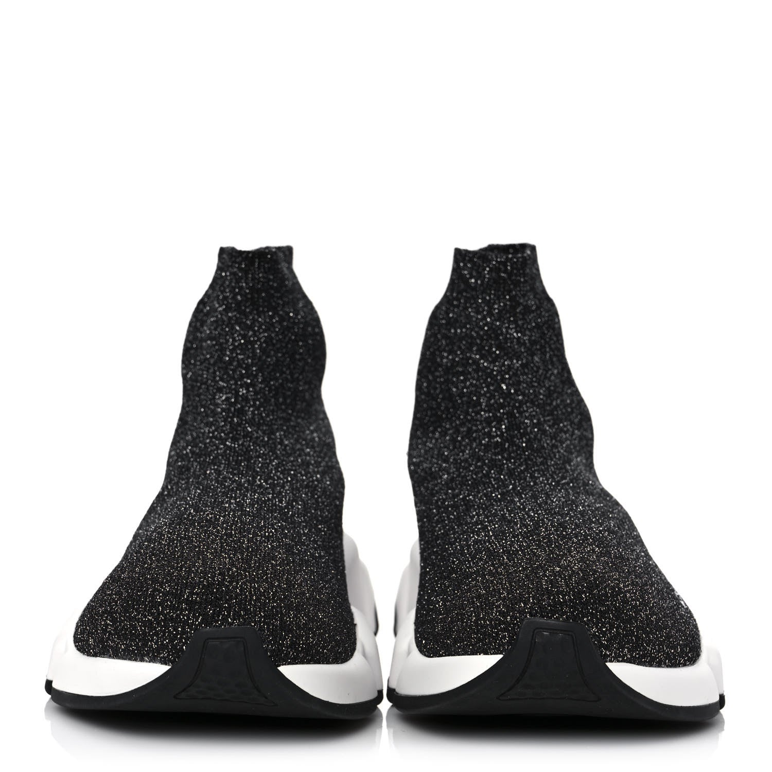 Balenciaga Knit Metal Womens Speed Sneakers 39 Black Gold 2 of 8