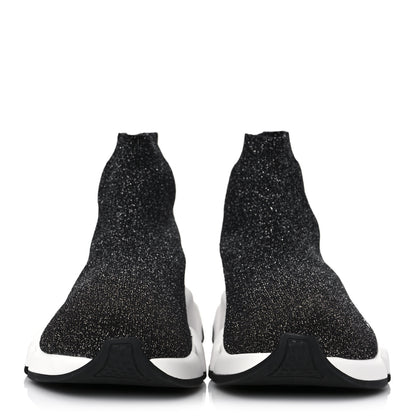 Balenciaga Knit Metal Womens Speed Sneakers 39 Black Gold 2 of 8