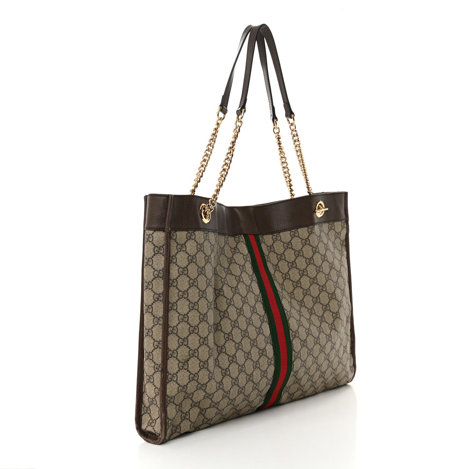 Gucci GG Supreme Monogram Large Rajah Chain Tote Beige New Acero 4 of 12