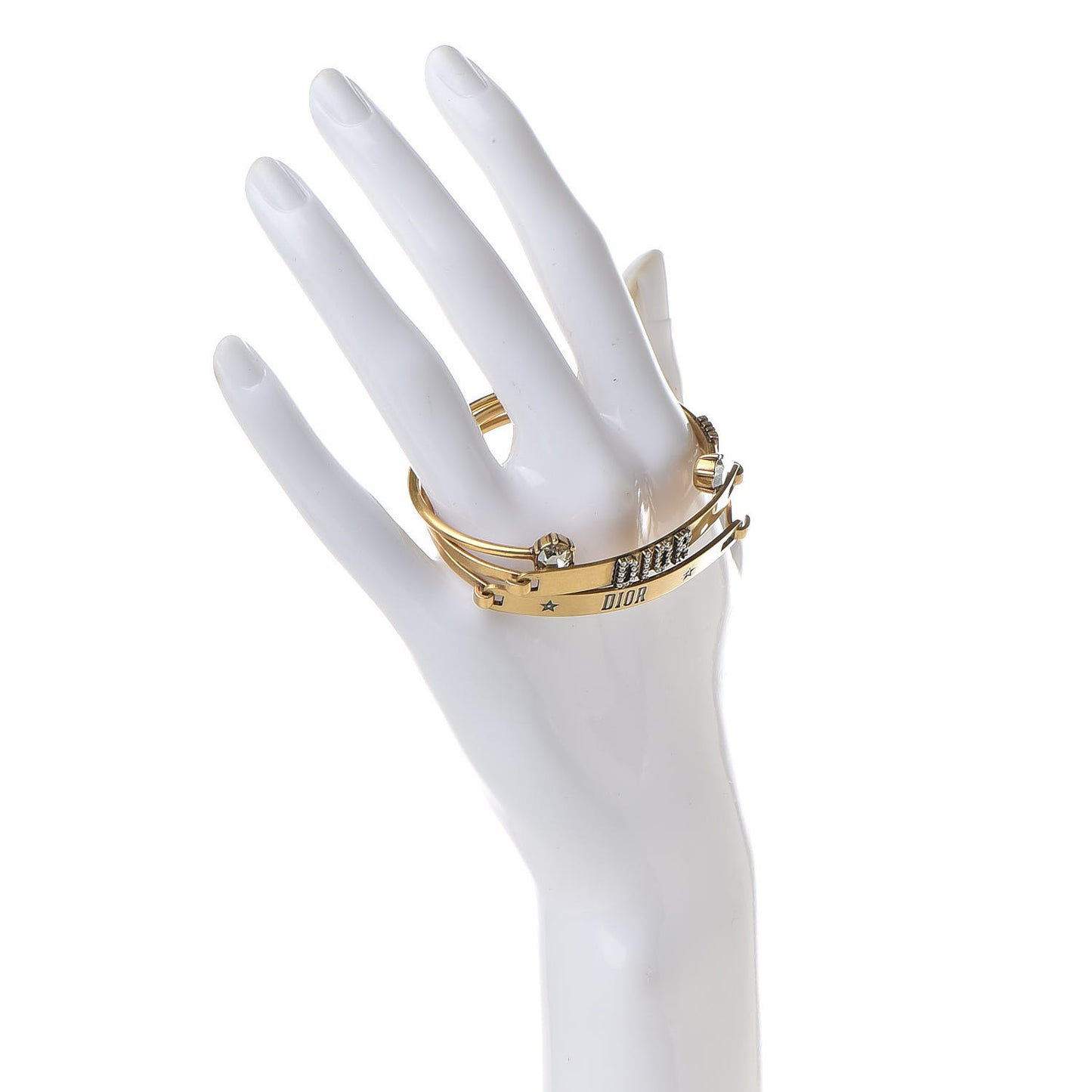 Metal Crystal Dio(r)evolution Bracelet Set Gold