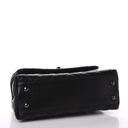 Chanel Caviar Quilted Mini Coco Handle Flap So Black 3 of 10