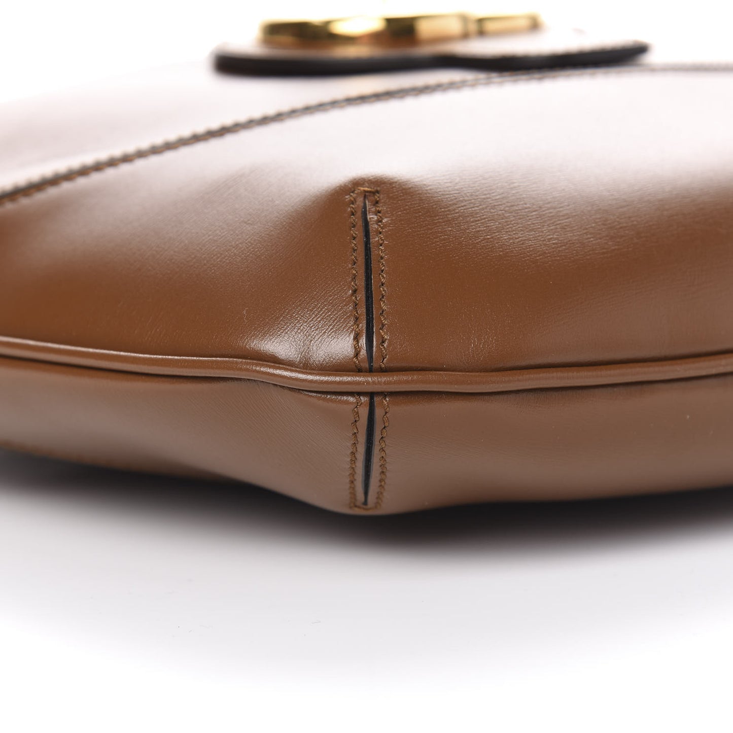 Boarded Plutone Calfskin Medium Arli Shoulder Bag Nocciola