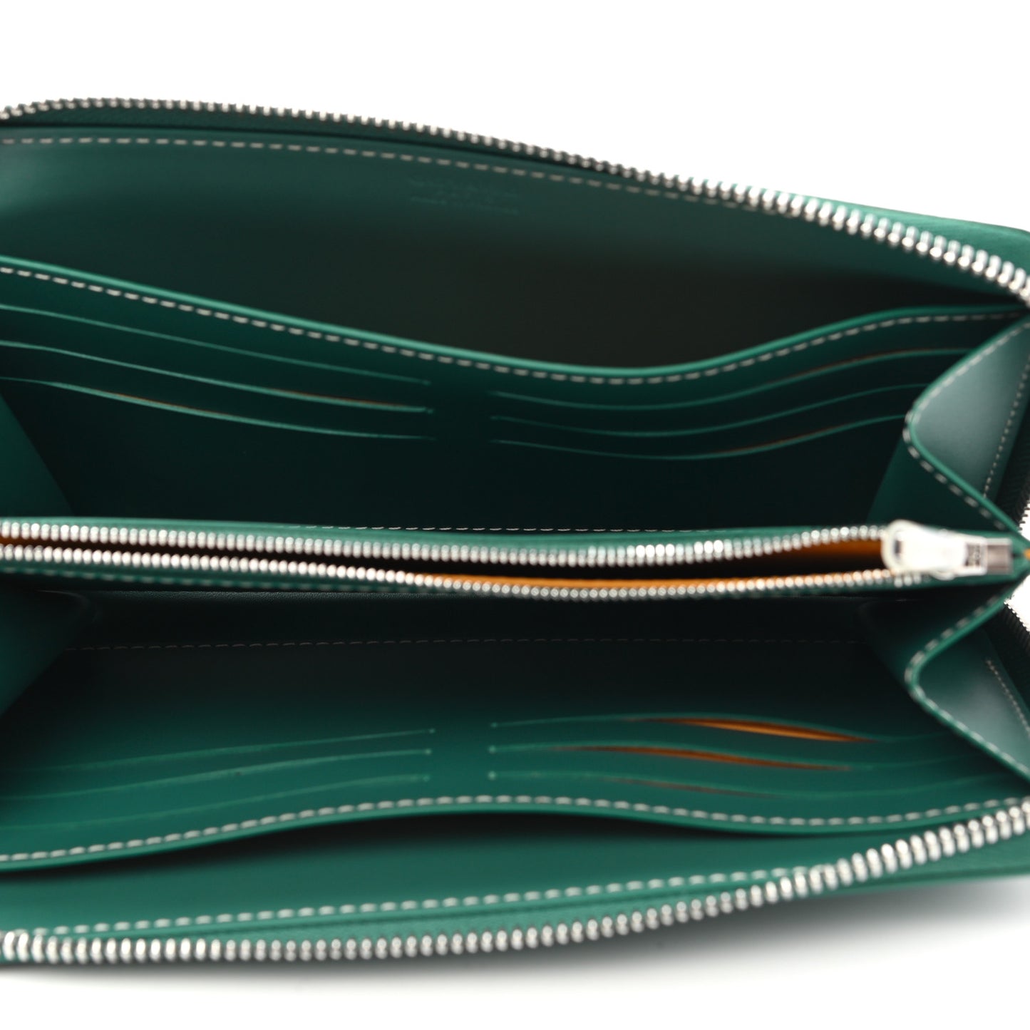 Goyardine Matignon Zip Around GM Wallet Green