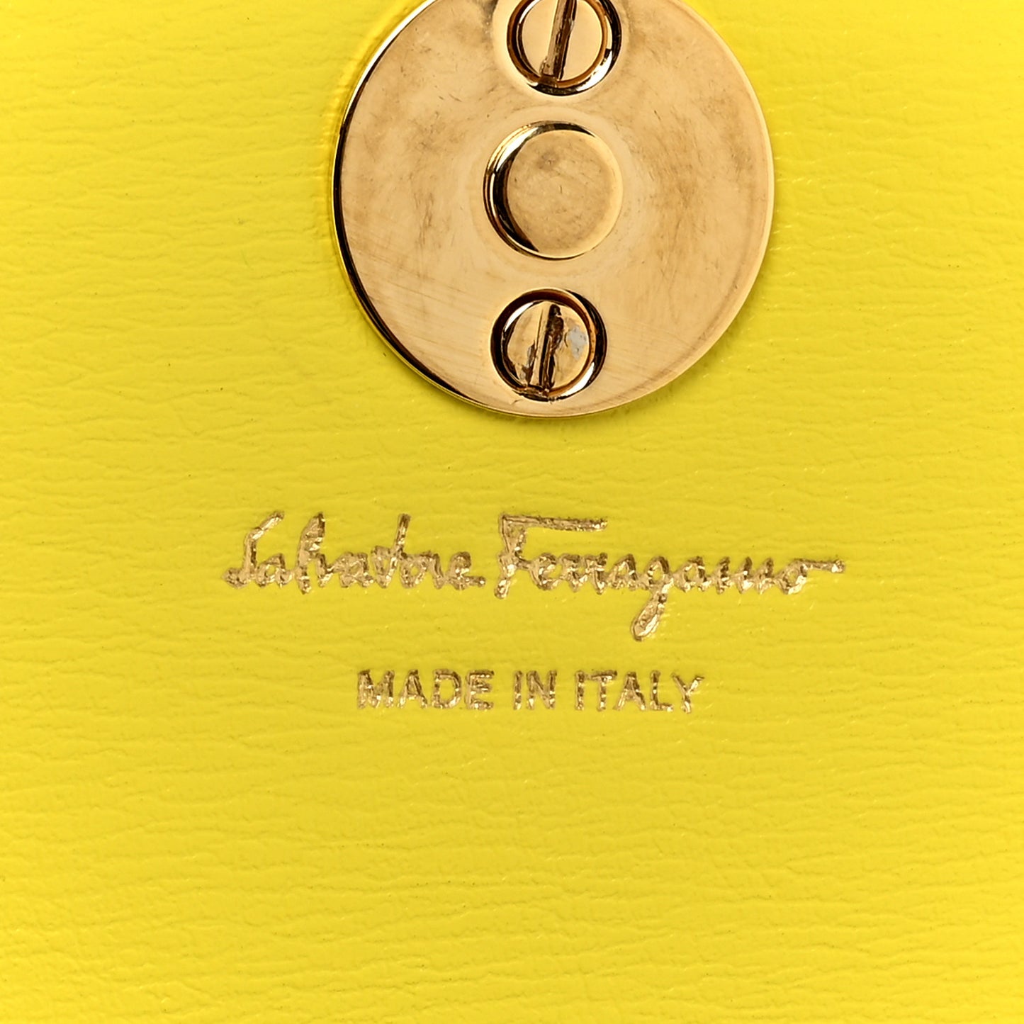 Calfskin Vara Bow Wallet On Strap Yellow