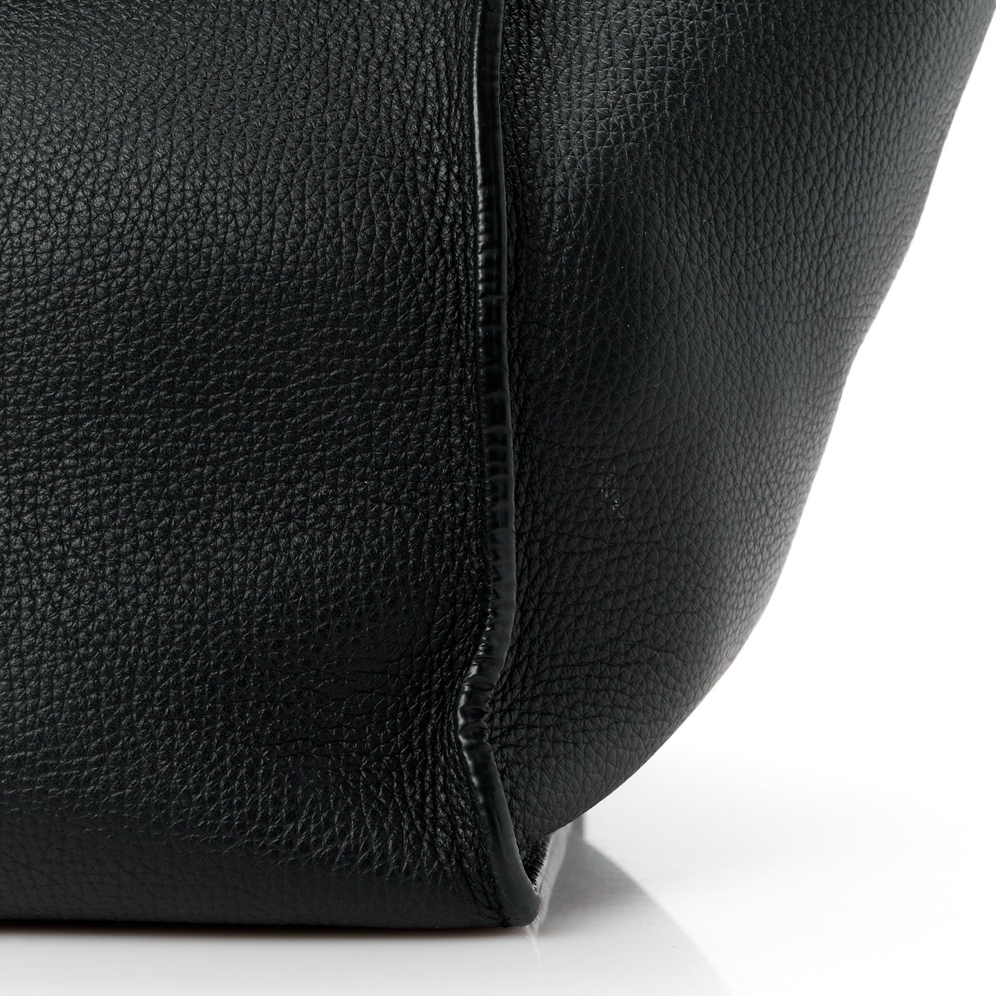 Supple Grained Calfskin Small Big Bag Black