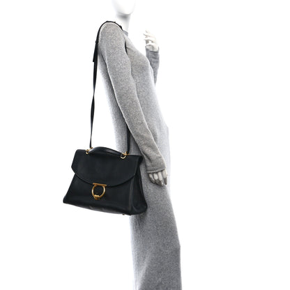 Salvatore Ferragamo Calfskin Medium Margot Top Handle Satchel Black 2 of 10
