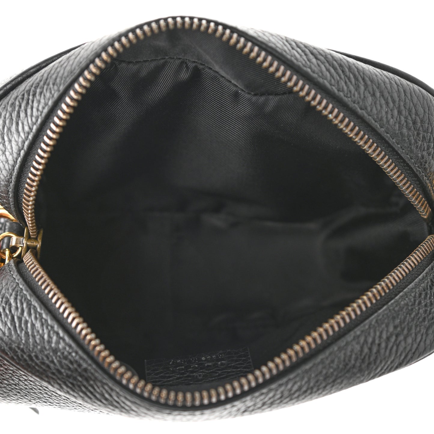 Pebbled Calfskin Mini Soho Disco Bag Black