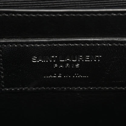 Saint Laurent Calfskin Crocodile Embossed Medium Classic Monogram Kate Tassel Satchel Pink 7 of 12