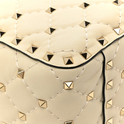 Valentino Garavani Nappa Large Rockstud Spike Shoulder Bag Light Ivory 9 of 10