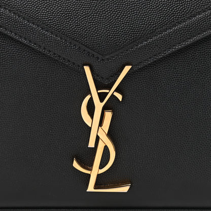 Saint Laurent Grain de Poudre Mini Classic Monogram Cassandra Top Handle Black 10 of 12