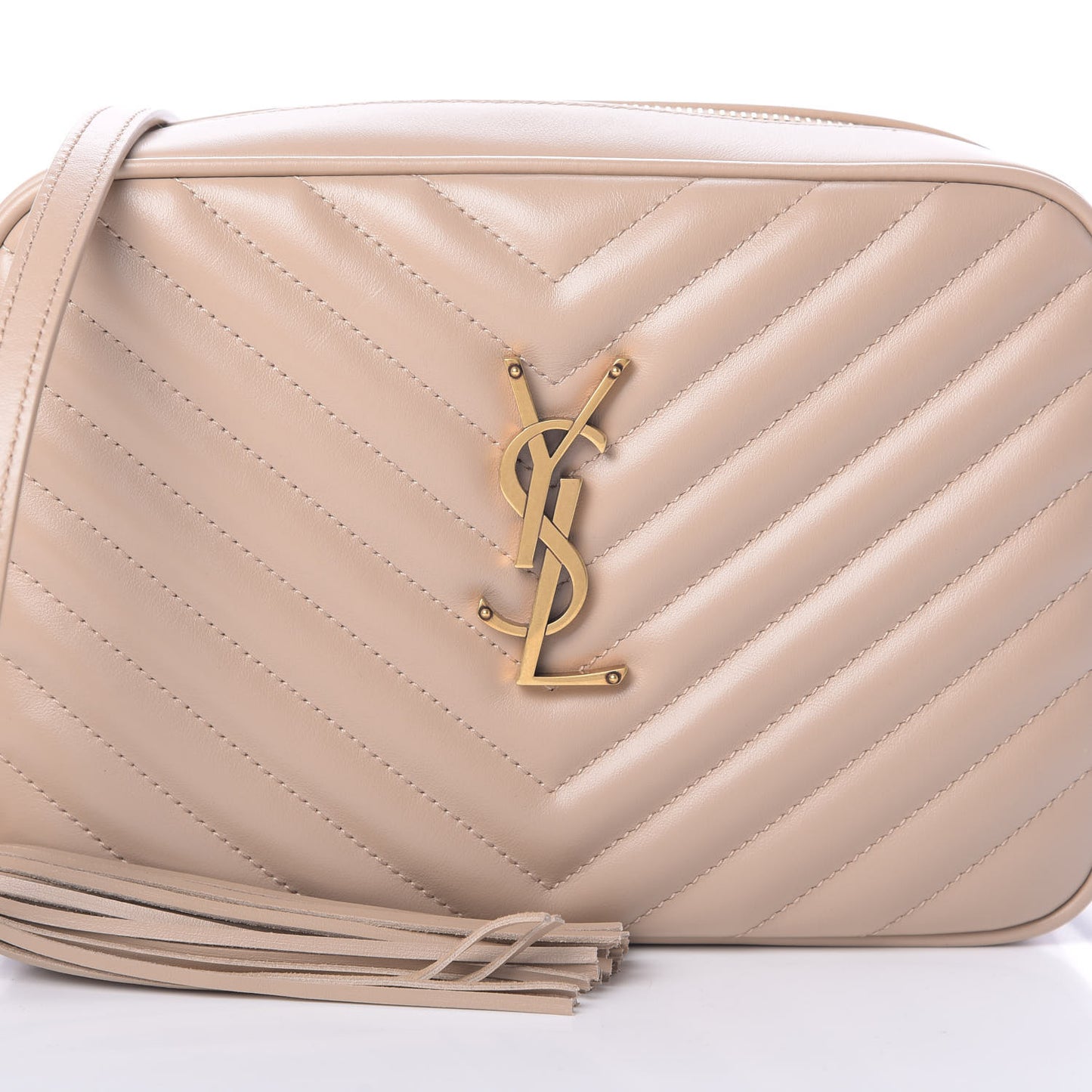 Calfskin Matelasse Monogram Lou Camera Bag Dark Beige