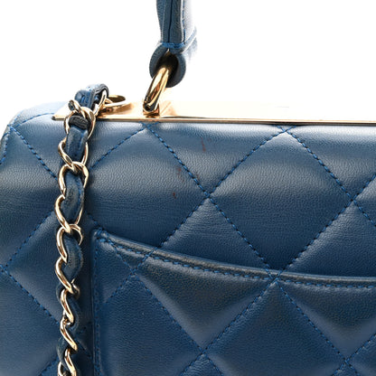 Chanel Lambskin Quilted Small Trendy CC Flap Dual Handle Bag Blue 9 of 11