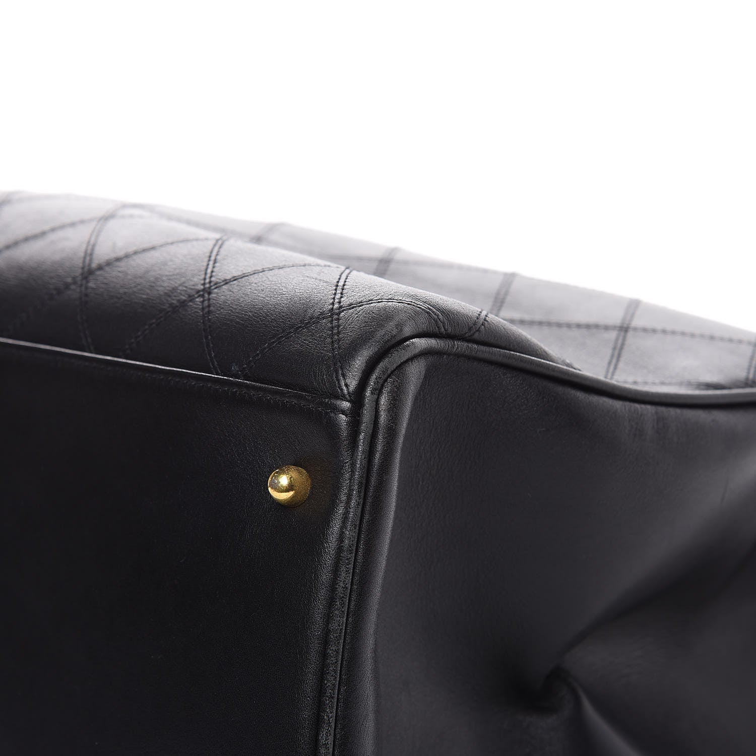 Chanel Calfskin Stitched XL Weekender Black 11 of 24