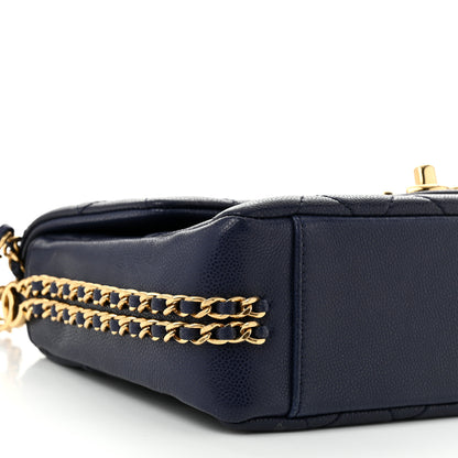 Chanel Caviar Quilted Small CC You Flap Navy 8 of 9