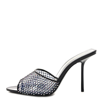 Saint Laurent Mesh Strass Giqua 95 Mule Sandals 39.5 Black 1 of 8
