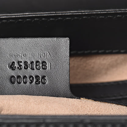 Gucci Guccissima Signature Small Padlock Top Handle Bag Black 7 of 14