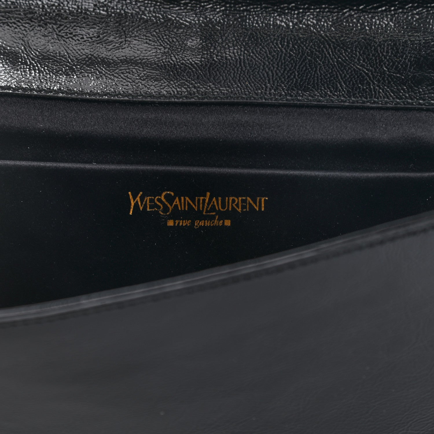 Saint Laurent Textured Patent Monogram Large Belle De Jour Clutch Black 6 of 12