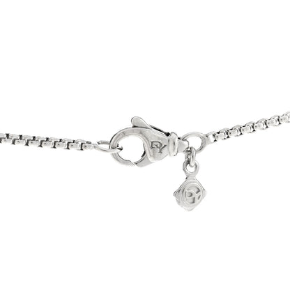 David Yurman Sterling Silver Diamond Crossover Bar Necklace 6 of 6