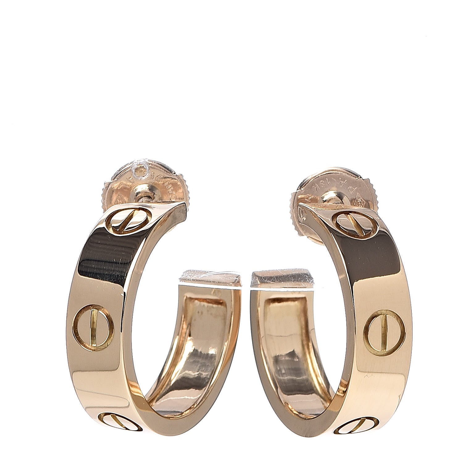 Cartier 18K Yellow Gold 5.5mm LOVE Hoop Earrings 1 of 7