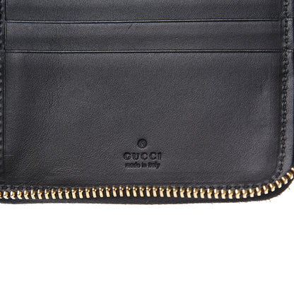 Gucci GG Supreme Monogram Top Handle Zip Around Wallet Black 6 of 12