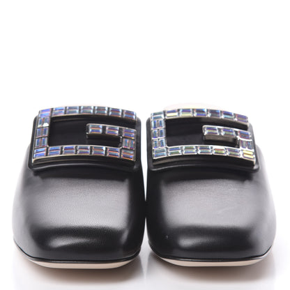 Gucci Malaga Kid Crystal Square G Madelyn Mules 36.5 Black 2 of 9