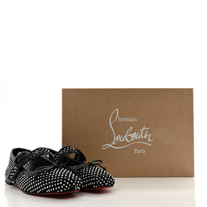 Christian Louboutin Crystal Mamastrapitina Strass Mesh Ballerina Flats 36.5 Black 9 of 9