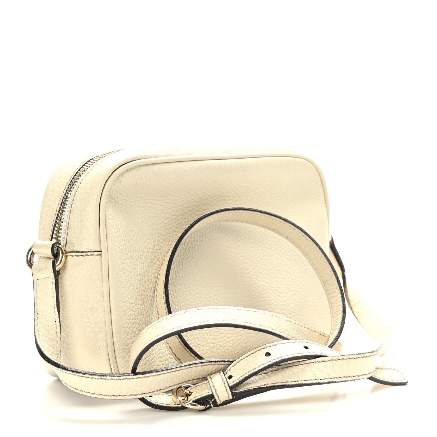 Gucci Pebbled Calfskin Small Soho Disco Bag Off White 3 of 10