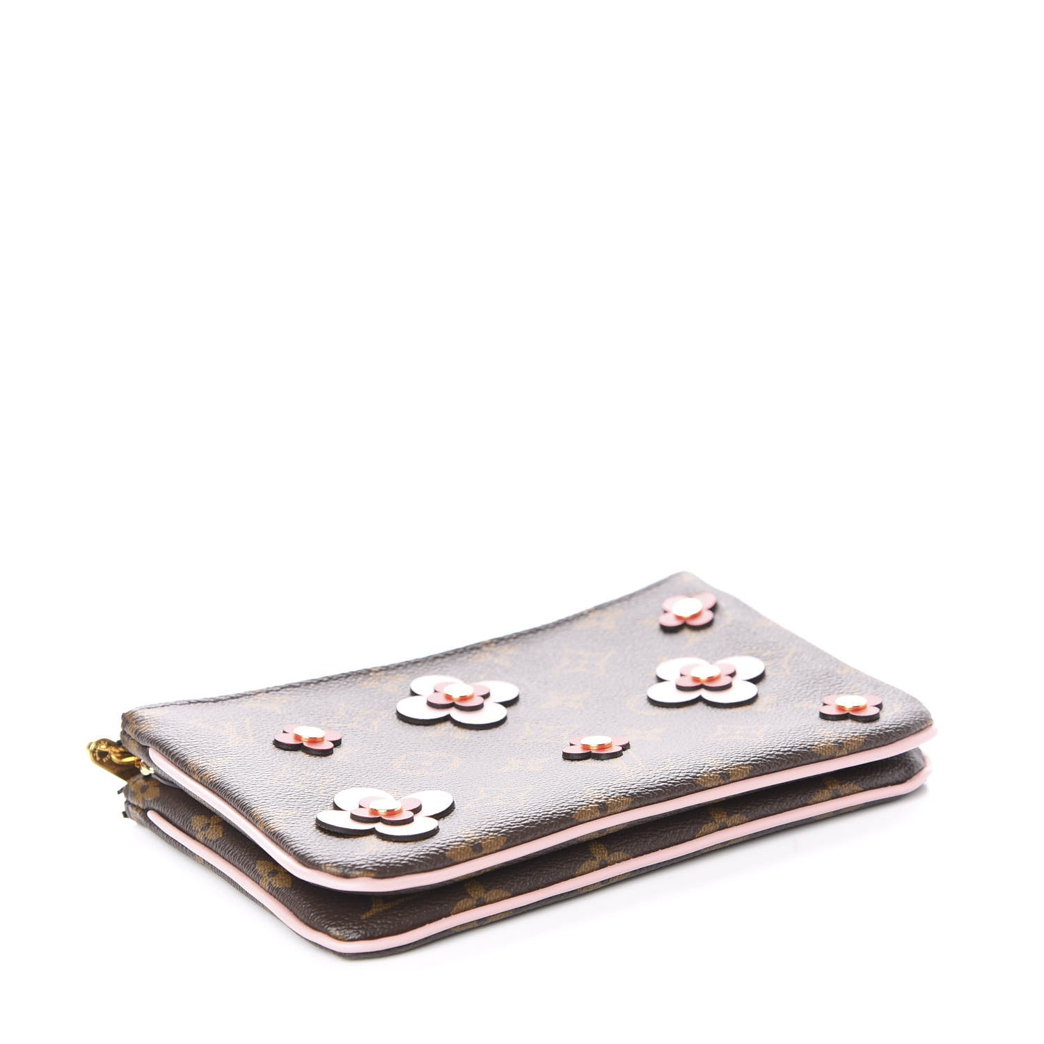 Louis Vuitton Monogram Blooming Flowers Double Zip Pochette 3 of 9