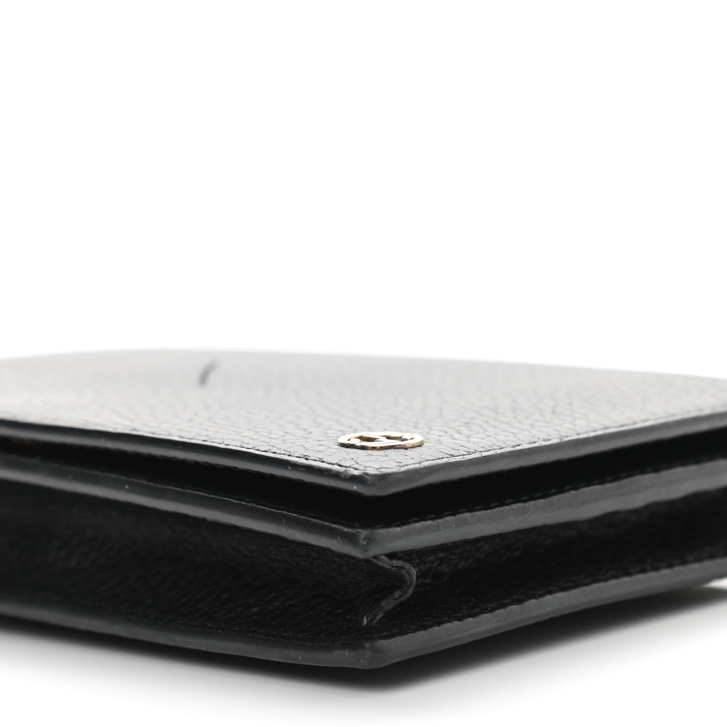 Dollar Calfskin Medium Betty Chain Wallet Black