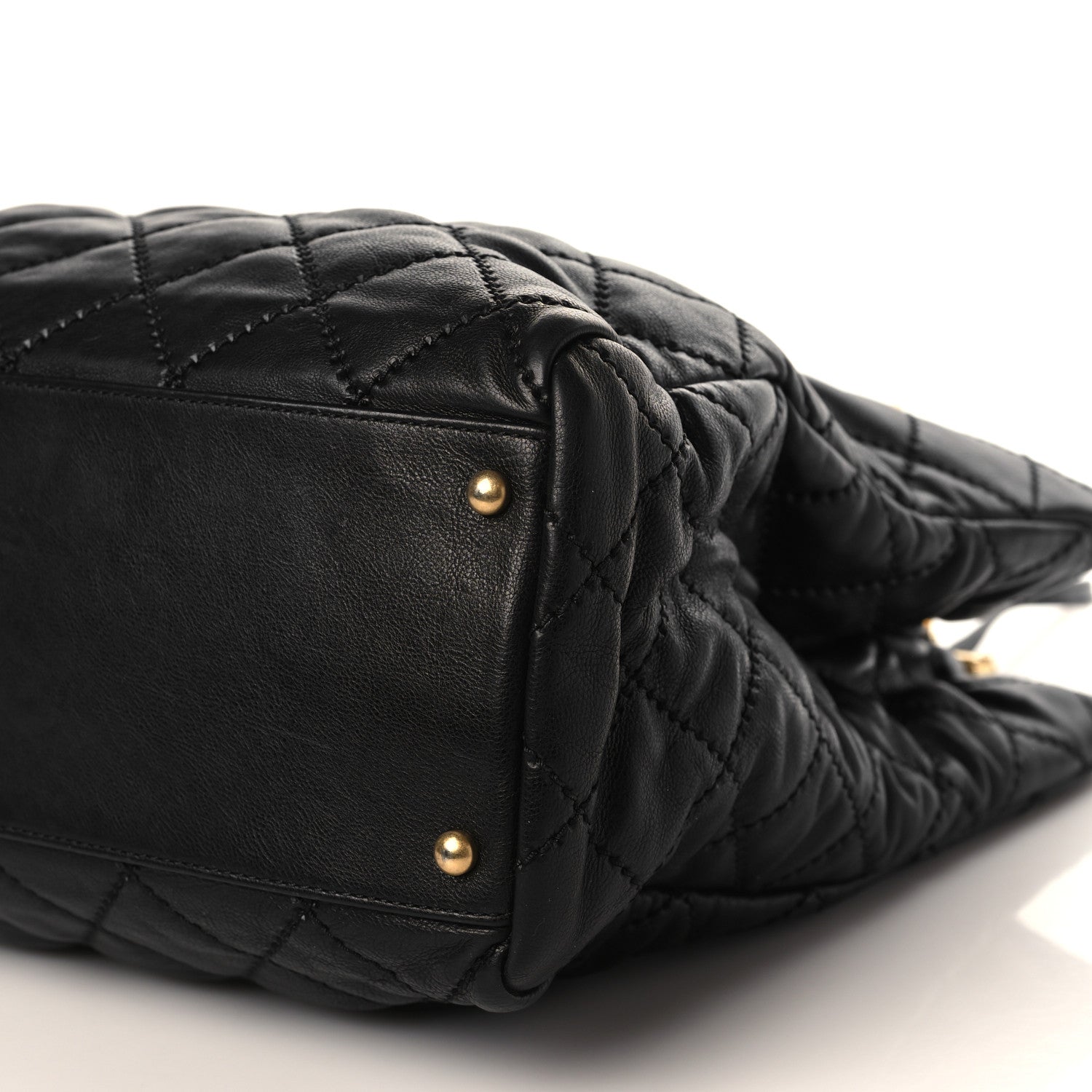 Chanel Calfskin Quilted Large Retro Chain Tote Black 9 of 10