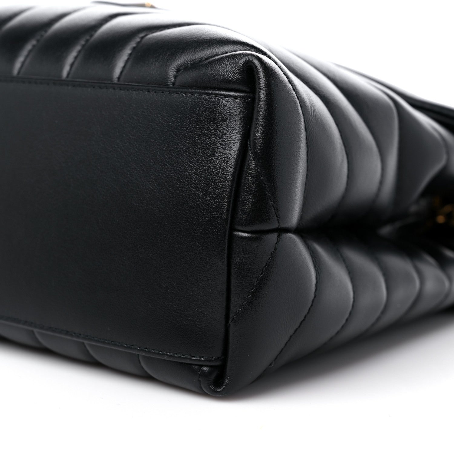 Saint Laurent Calfskin Y Quilted Monogram Medium Loulou Chain Satchel Black 10 of 11