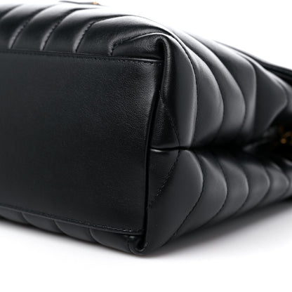 Saint Laurent Calfskin Y Quilted Monogram Medium Loulou Chain Satchel Black 10 of 11