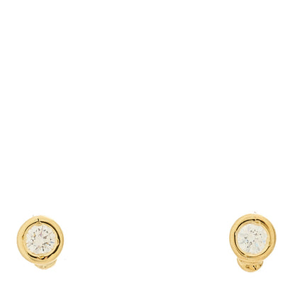 Roberto Coin 18K Yellow Gold Diamond .20ctw Bezel Stud Earrings 1 of 4