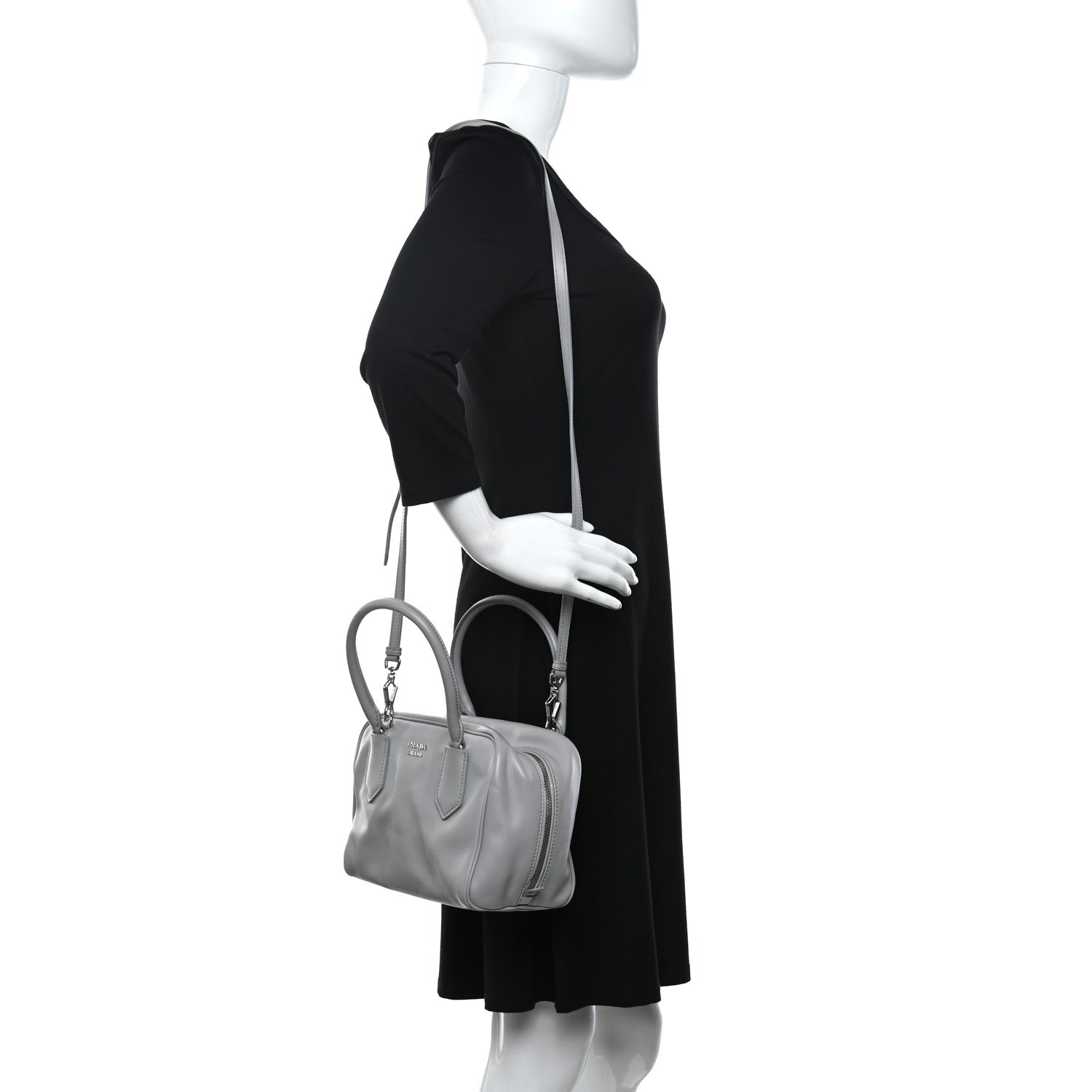 Prada Soft Calf Small Inside Tote Granito Acquamarina 2 of 9