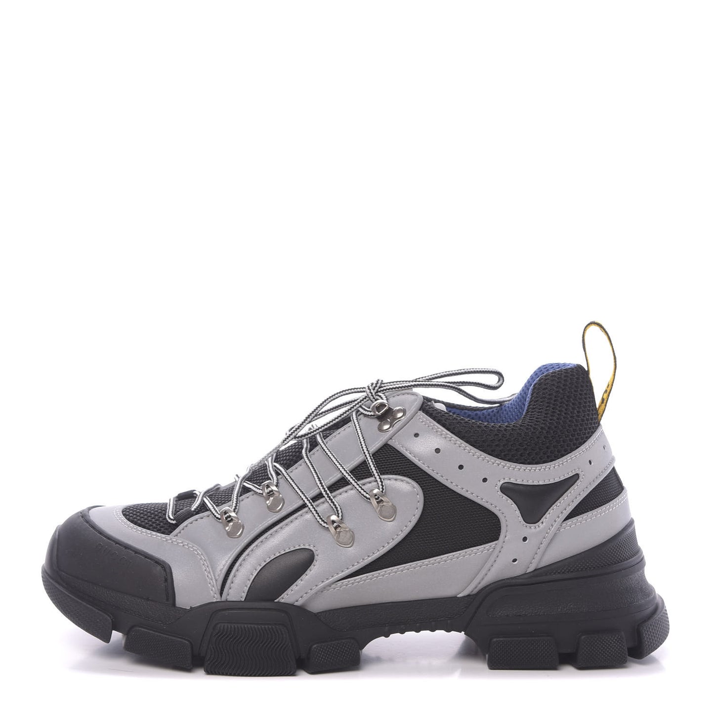 X SEGA Mesh Technical Canvas Calfskin Reflective Mens Flashtrek Sneakers 11 Silver Black