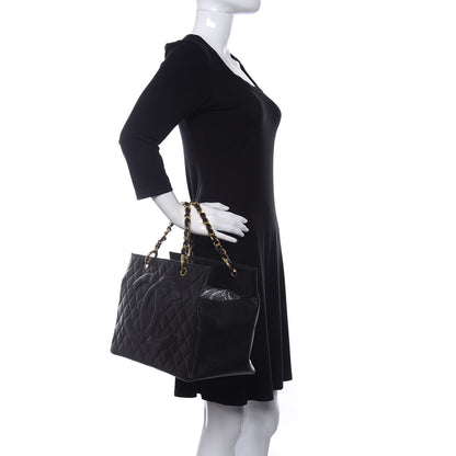 Chanel Caviar Quilted Grand Timeless Tote GTT Black 2 of 11