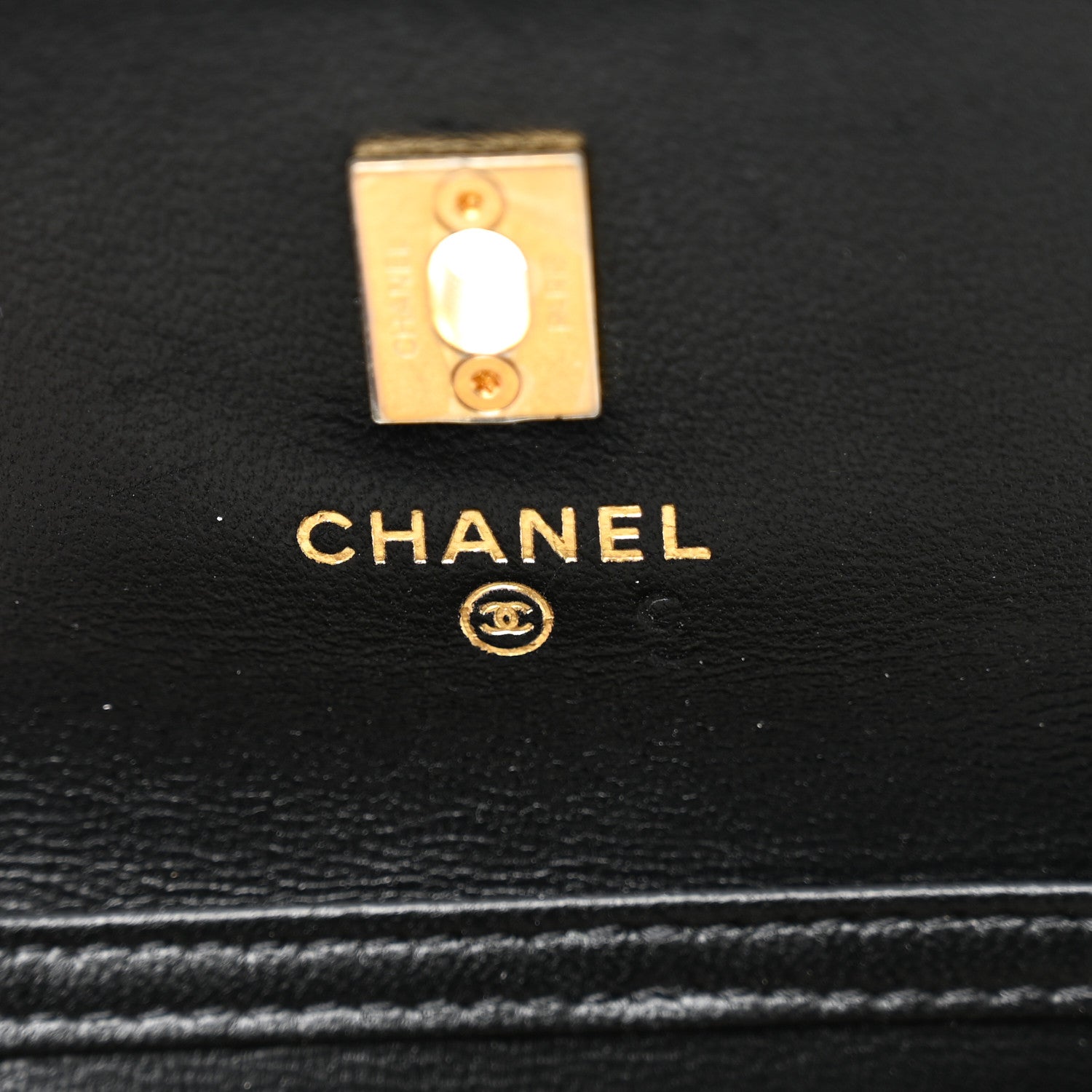 Chanel Lambskin Quilted Pearl Crush Card Holder With Chain Black 6 of 11