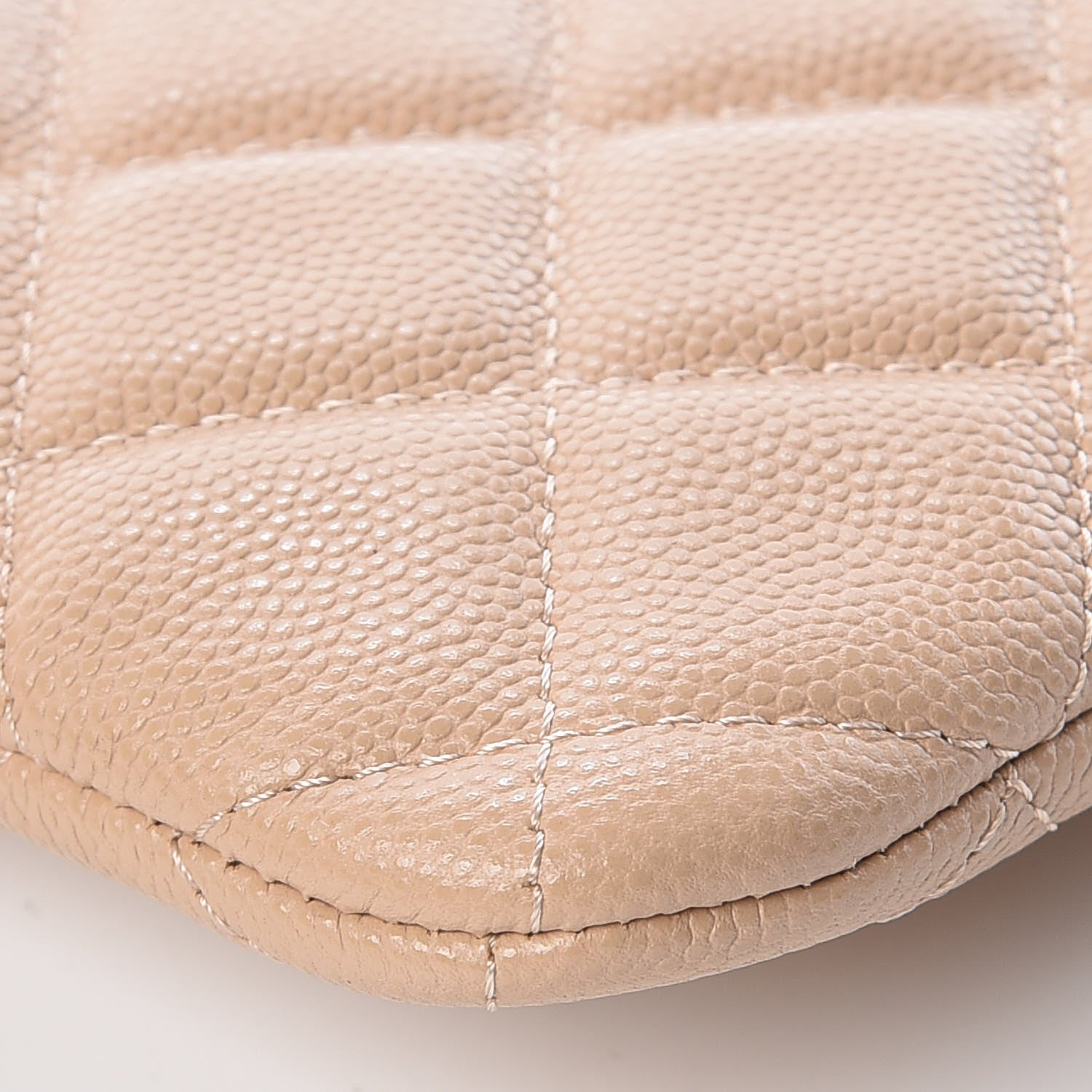 Chanel Caviar Quilted Medium Cosmetic Case Beige 6 of 10