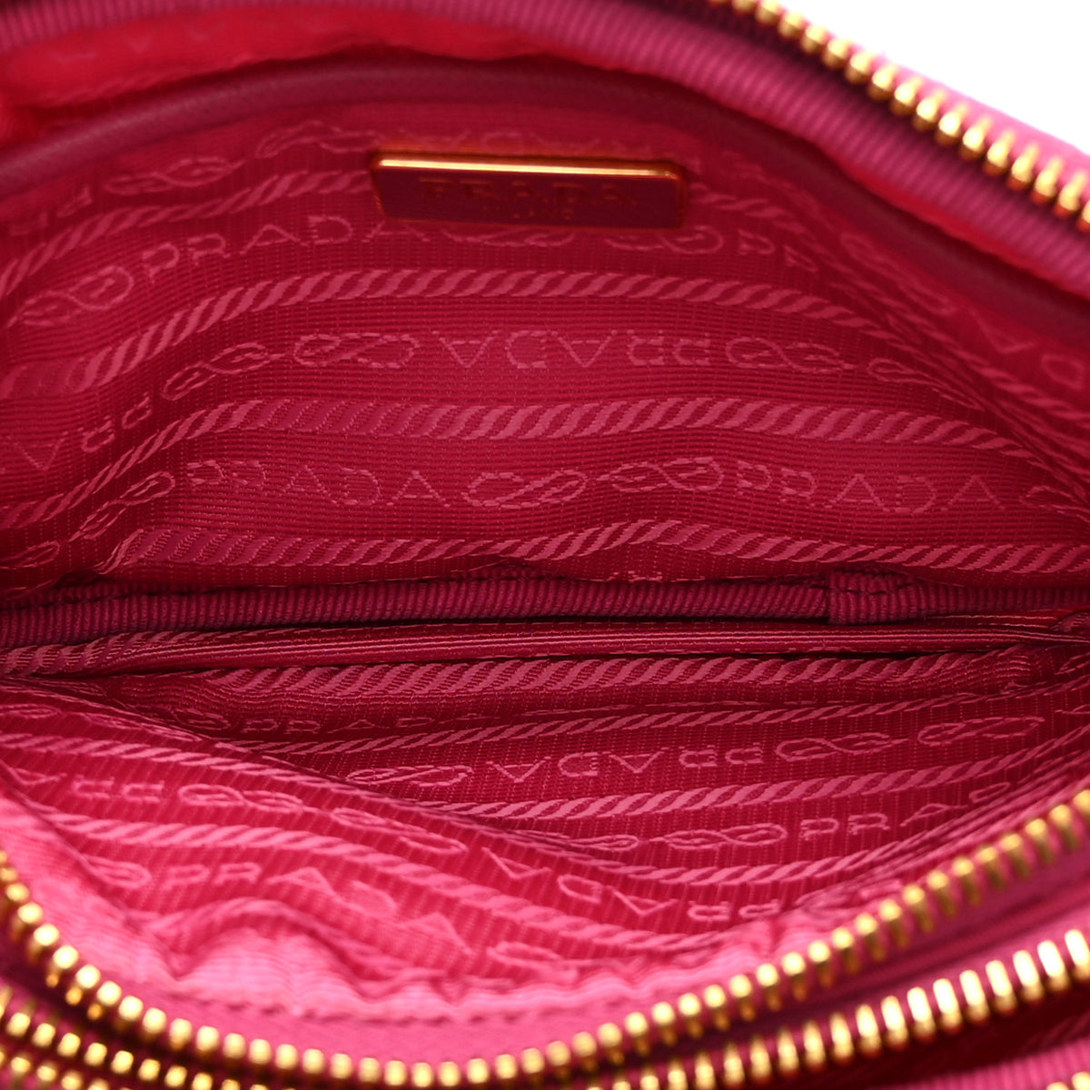 Tessuto Nylon Saffiano Mini Camera Crossbody Fuxia