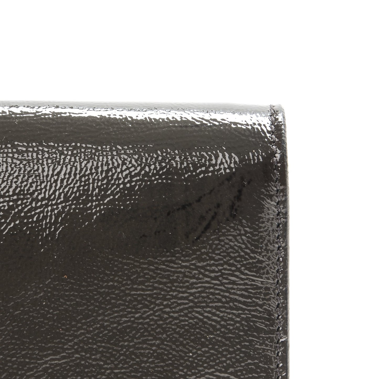 Textured Patent Monogram Large Belle de Jour Clutch Grey