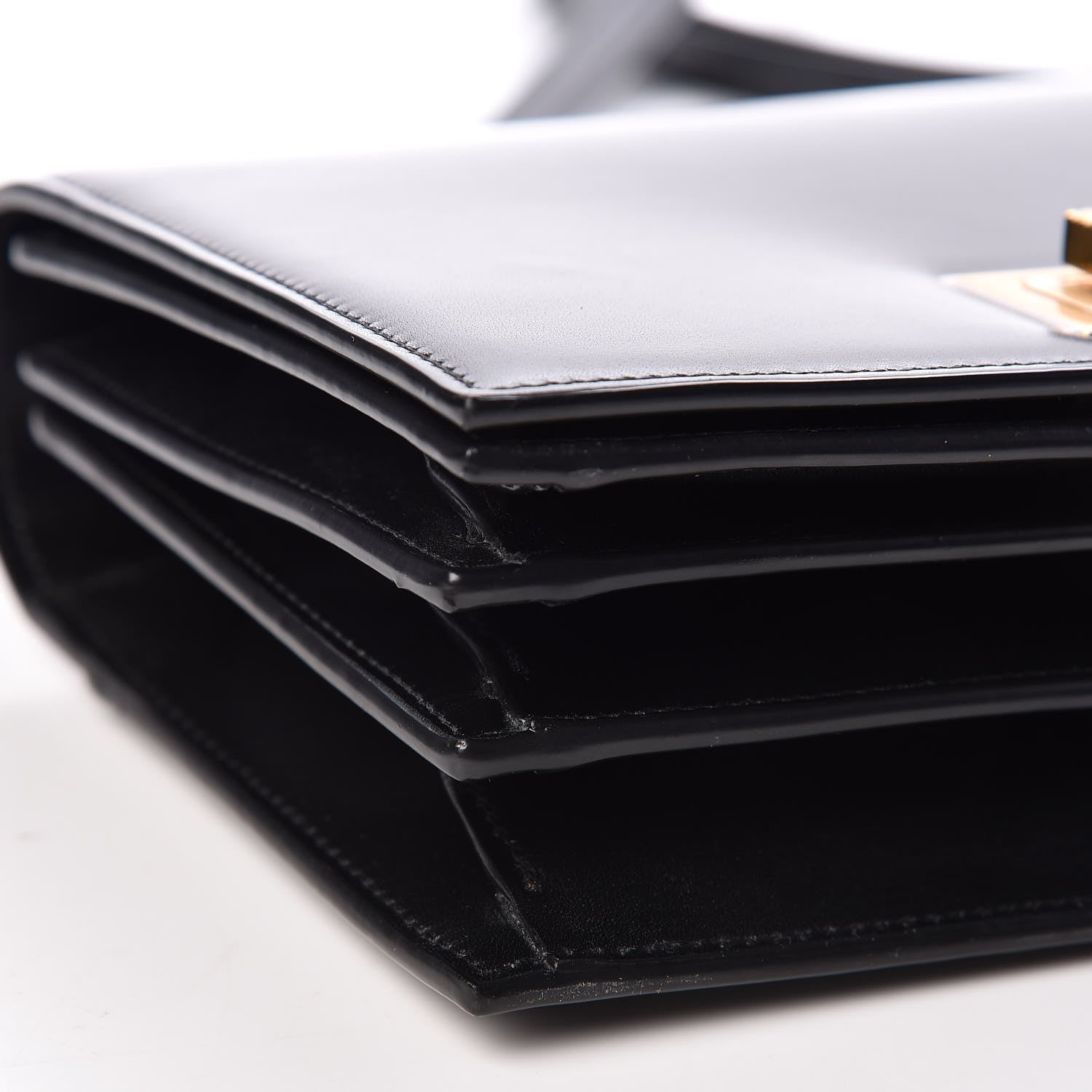 Saint Laurent Smooth Calfskin Medium Domino Shoulder Bag Black 8 of 9