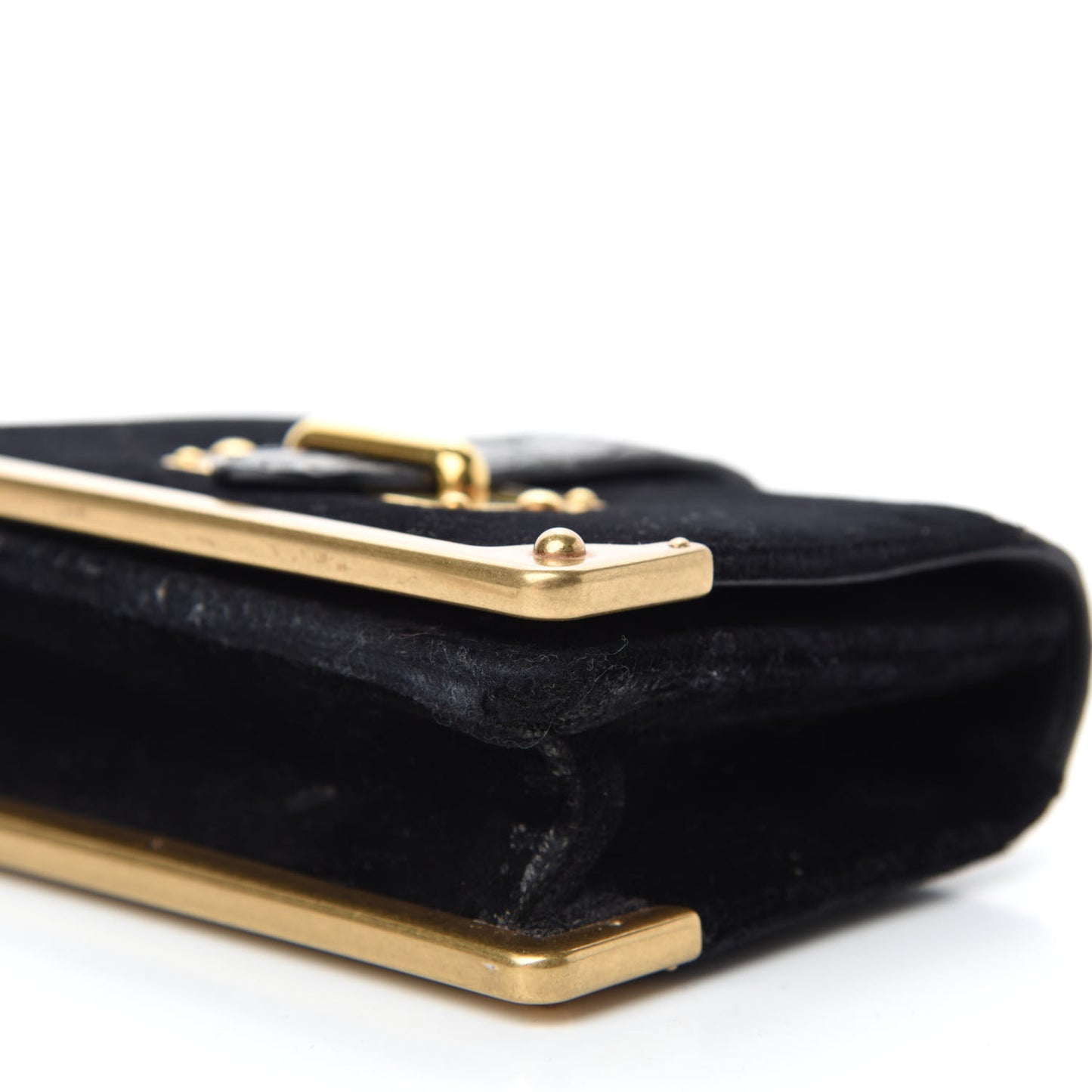 Velvet Crocodile Micro Cahier Bag Black