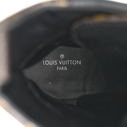 Louis Vuitton Suede Calfskin Monogram Laureate Platform Desert Boots 38.5 Taupe 9 of 9