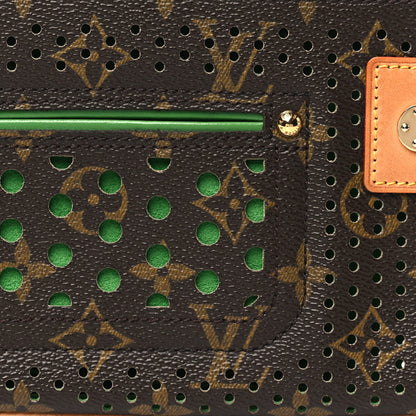 Louis Vuitton Monogram Perforated Pochette Accessories Bag Green 7 of 9
