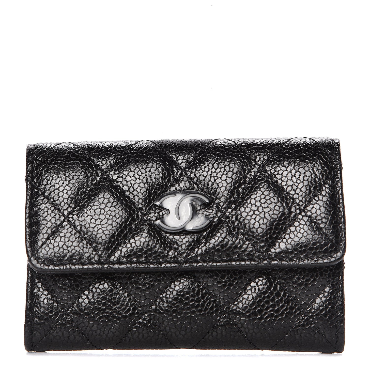 Chanel Caviar Quilted Flap Card Holder So Black 1 of 9