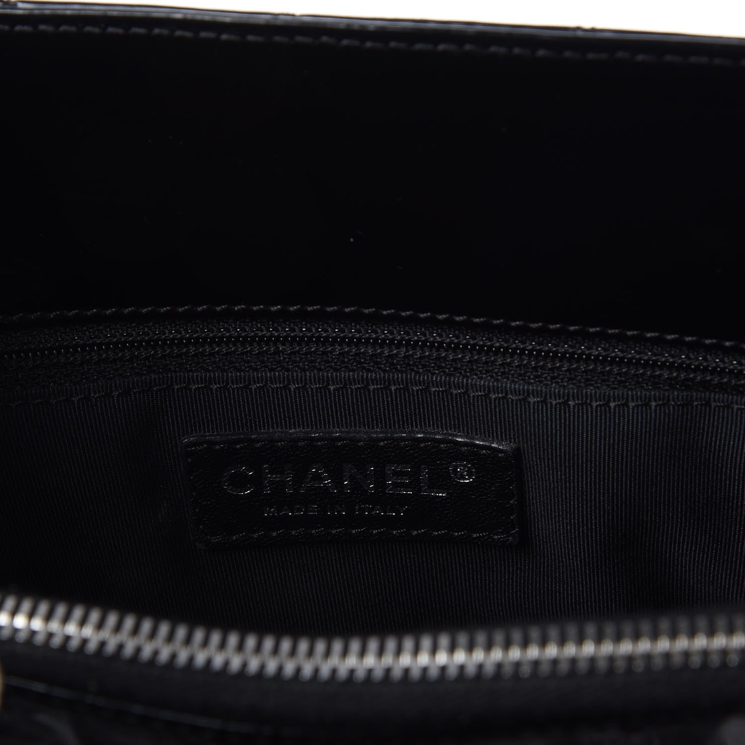 Chanel Patent Quilted Grand Shopping Tote GST Black 6 of 16