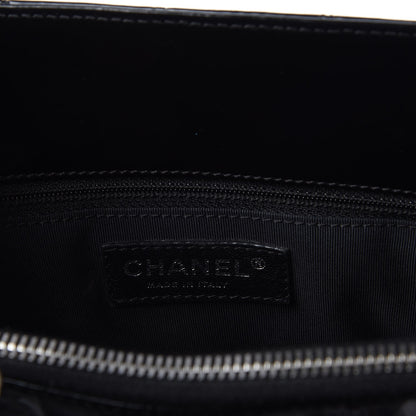 Chanel Patent Quilted Grand Shopping Tote GST Black 6 of 16